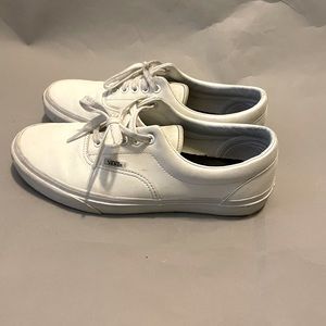 Vans white leather size 9 Mens